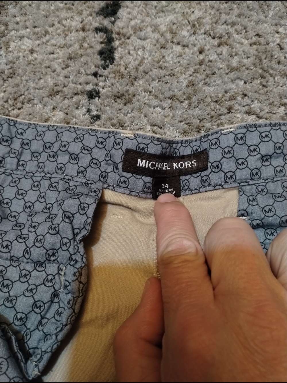 Michael Kors Men's Khaki Sz 34 Shorts